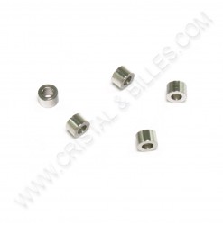 Beads 3x2mm, Stainless -...
