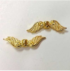 Metal bead wing 24x7mm, Gold