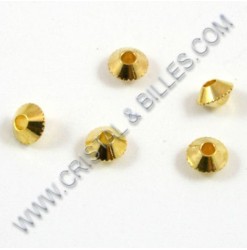 Metal bead "Bicone" 04mm, Gold